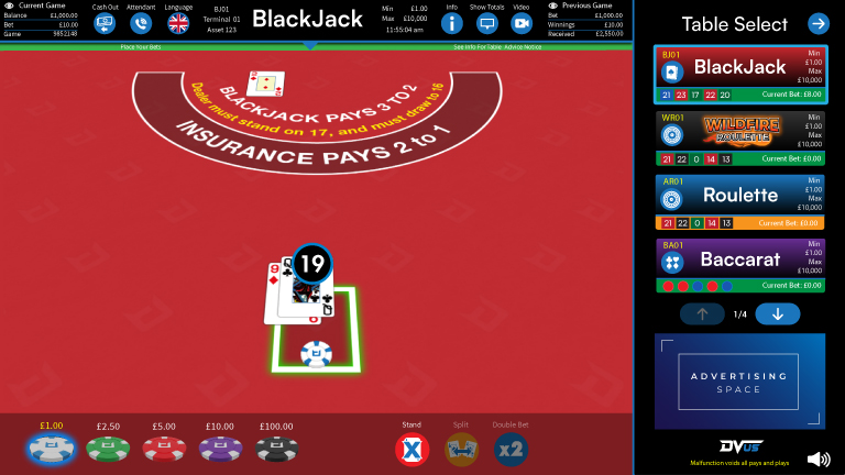 Blackjack terminal UI