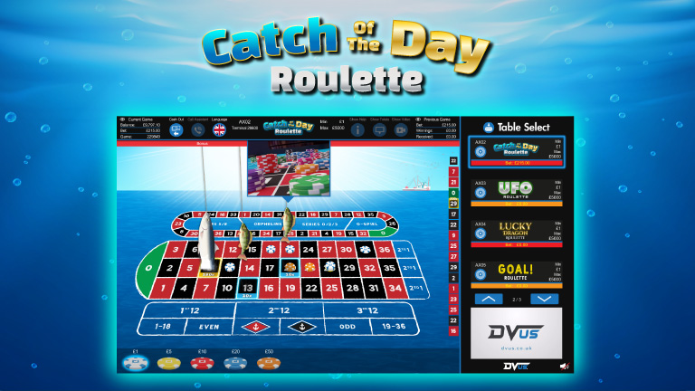 Catch of the day multiplier roulette UI